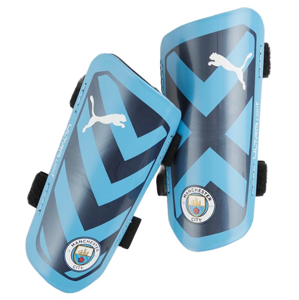 Puma Manchester City Ultra Light Strap Shin Pad - Team Light Blue