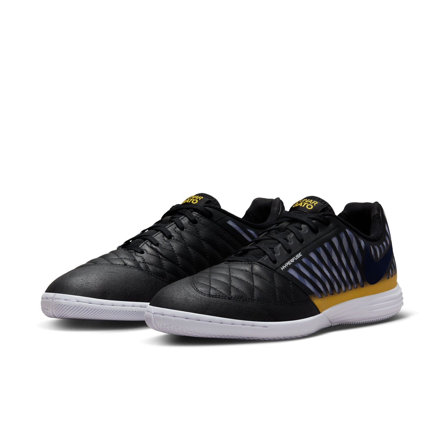 Nike Lunar Gato II IC - Black/Midnight Navy/Vivid Sulfur