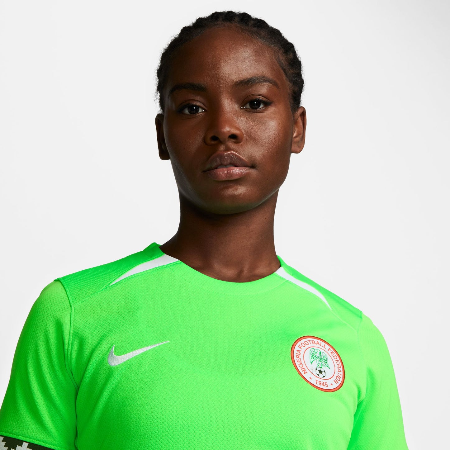 Nike Nigeria 2023 Women's Stadium Home - Poison Green/White/White