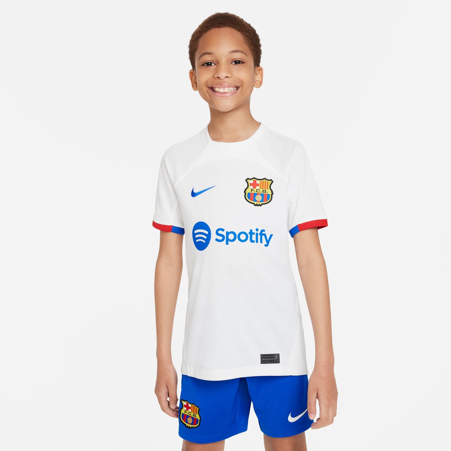 Nike FC Barcelona 23-24 Jr Away - White/Royal Blue/White