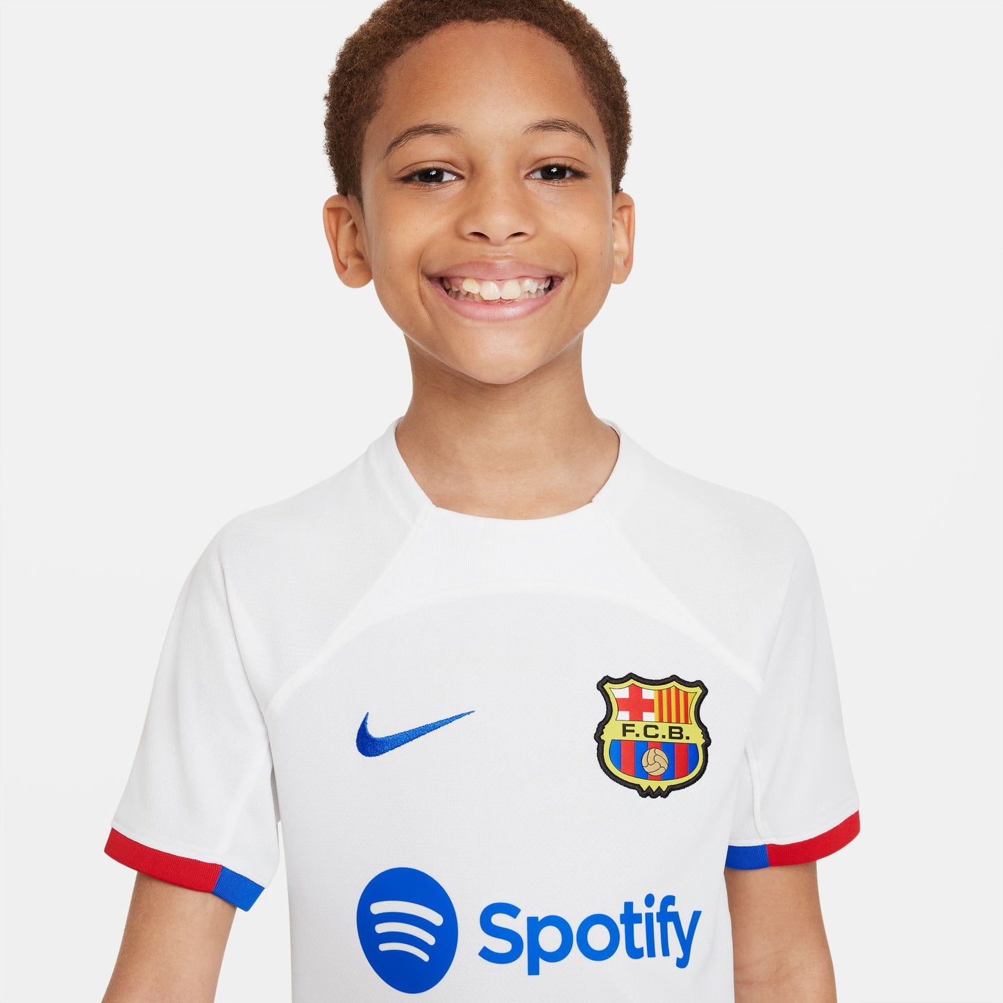 Nike FC Barcelona 23-24 Jr Away - White/Royal Blue/White