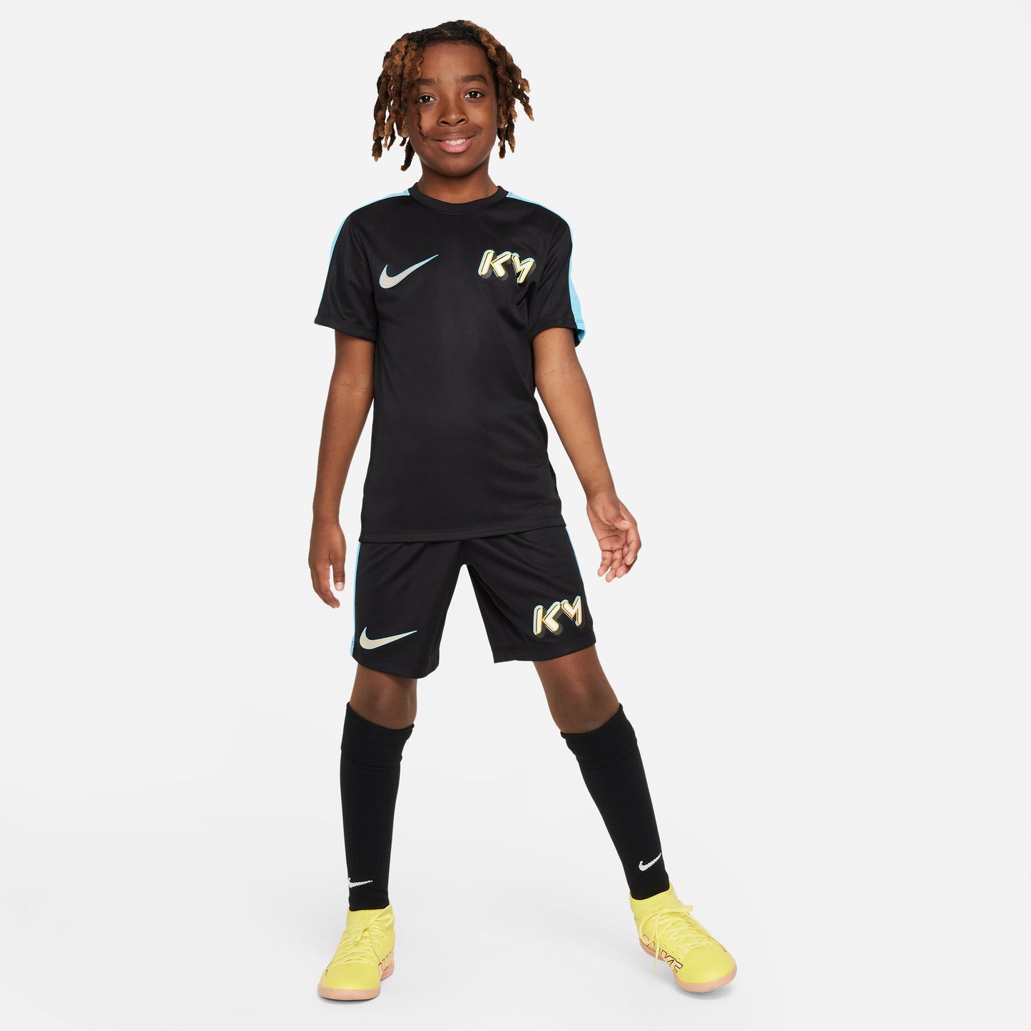 Nike KM Dri-FIT Older Kids - Black/Baltic Blue