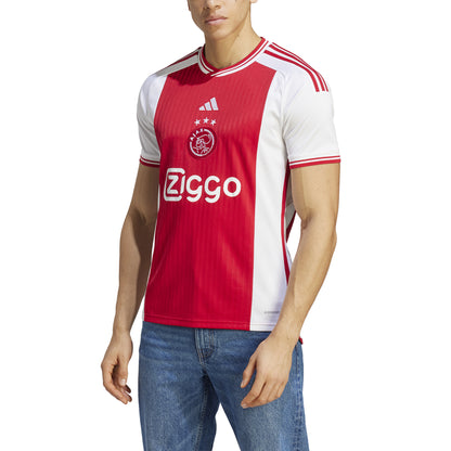 adidas Ajax Amsterdam 23-24 Home Jersey - White/Red