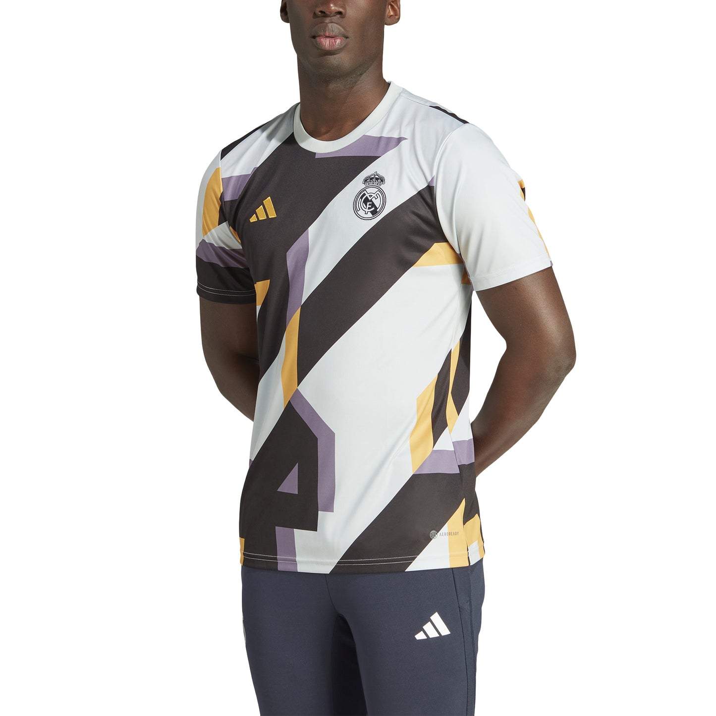 adidas Real Madrid Pre-Match Jersey - Wonder Silver