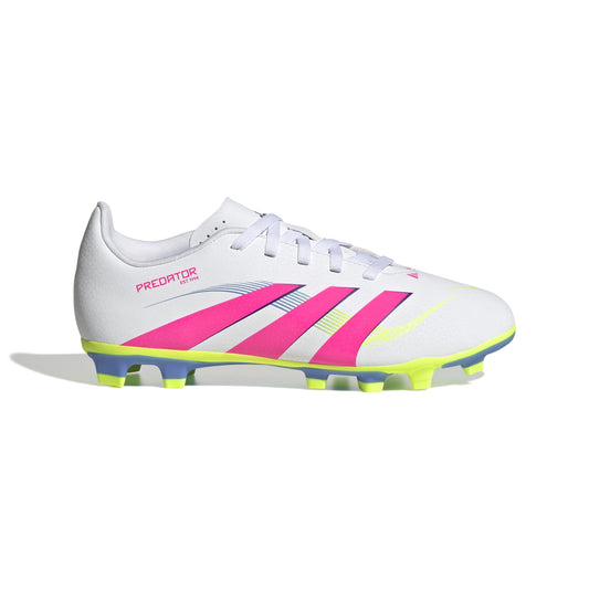 adidas Predator Club Flexible Ground Boots Kids - Cloud White / Lucid Pink / Lucid Lemon