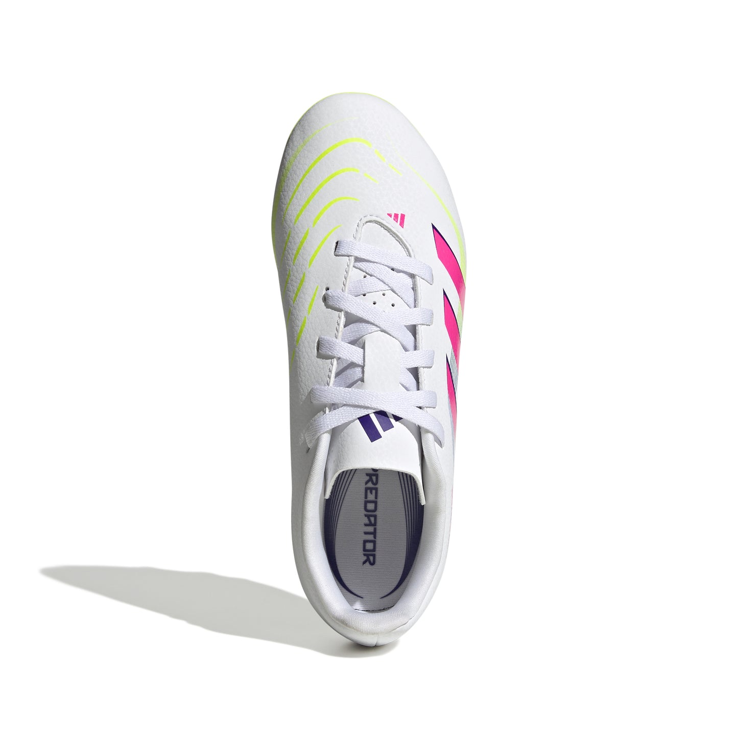 adidas Predator Club Flexible Ground Boots Kids - Cloud White / Lucid Pink / Lucid Lemon
