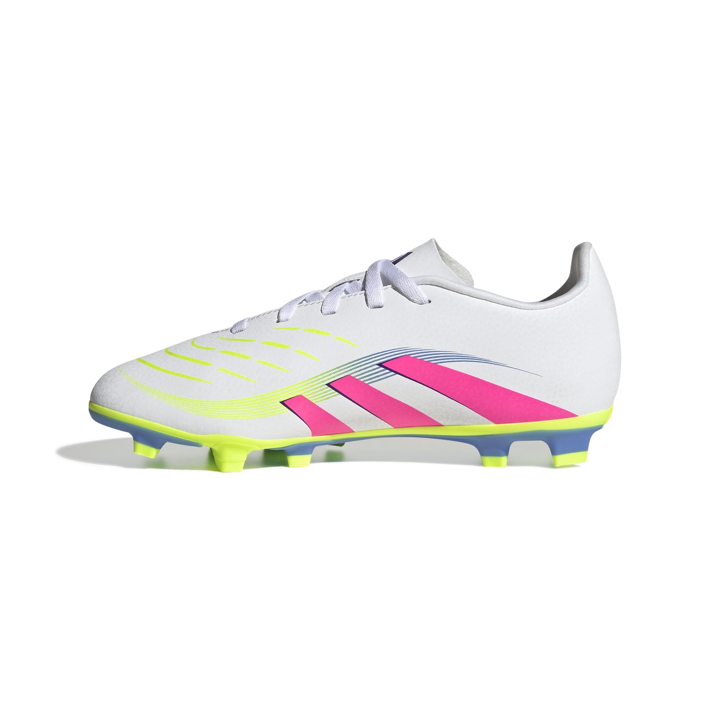 adidas Predator Club Flexible Ground Boots Kids - Cloud White / Lucid Pink / Lucid Lemon