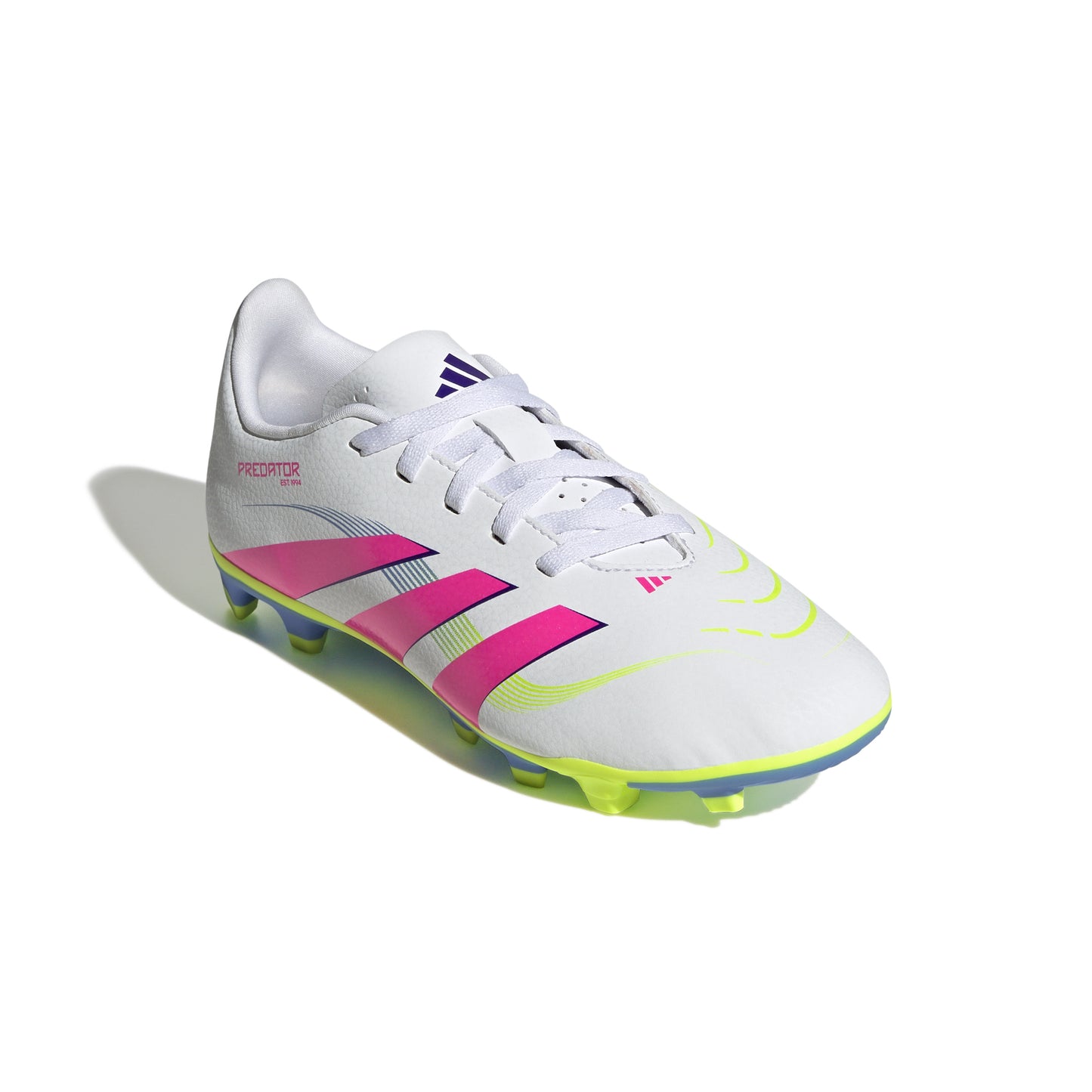 adidas Predator Club Flexible Ground Boots Kids - Cloud White / Lucid Pink / Lucid Lemon