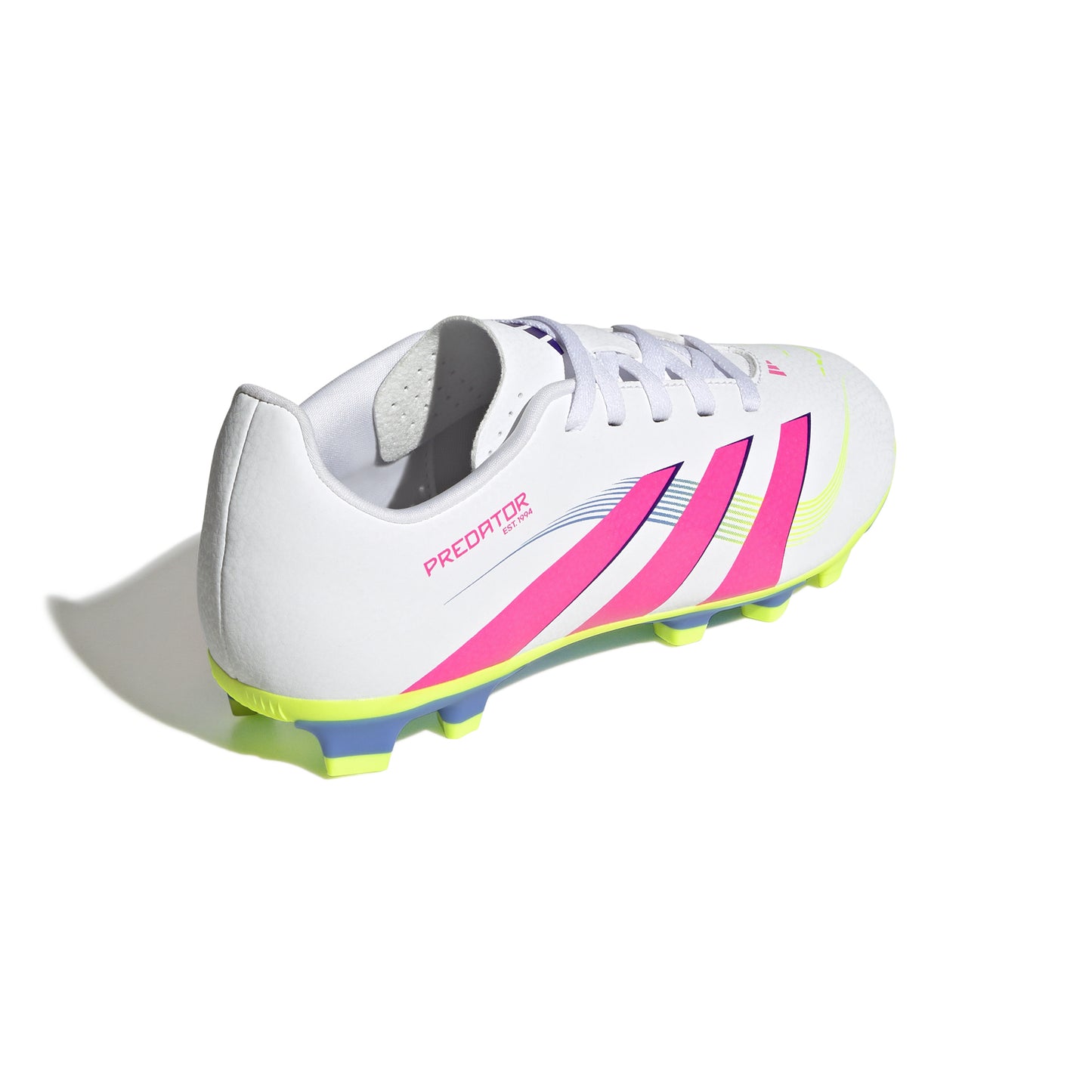 adidas Predator Club Flexible Ground Boots Kids - Cloud White / Lucid Pink / Lucid Lemon