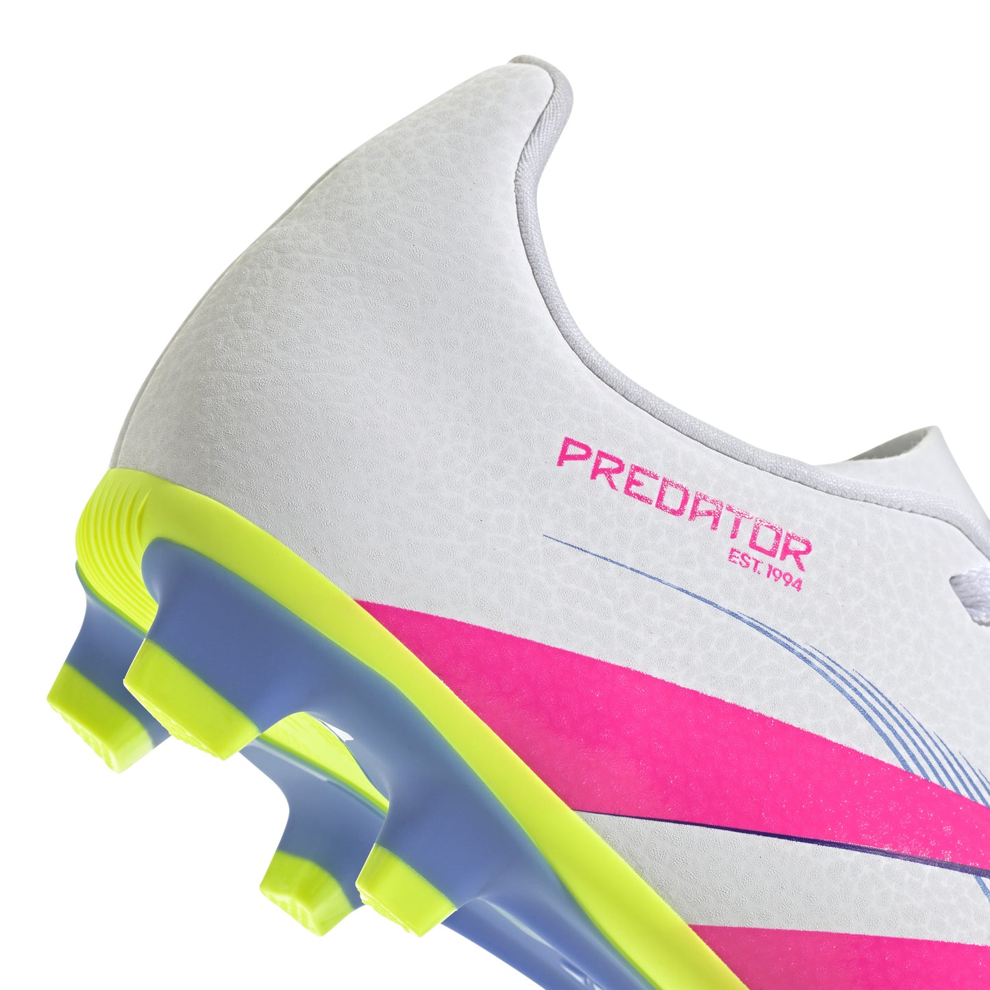 adidas Predator Club Flexible Ground Boots Kids - Cloud White / Lucid Pink / Lucid Lemon