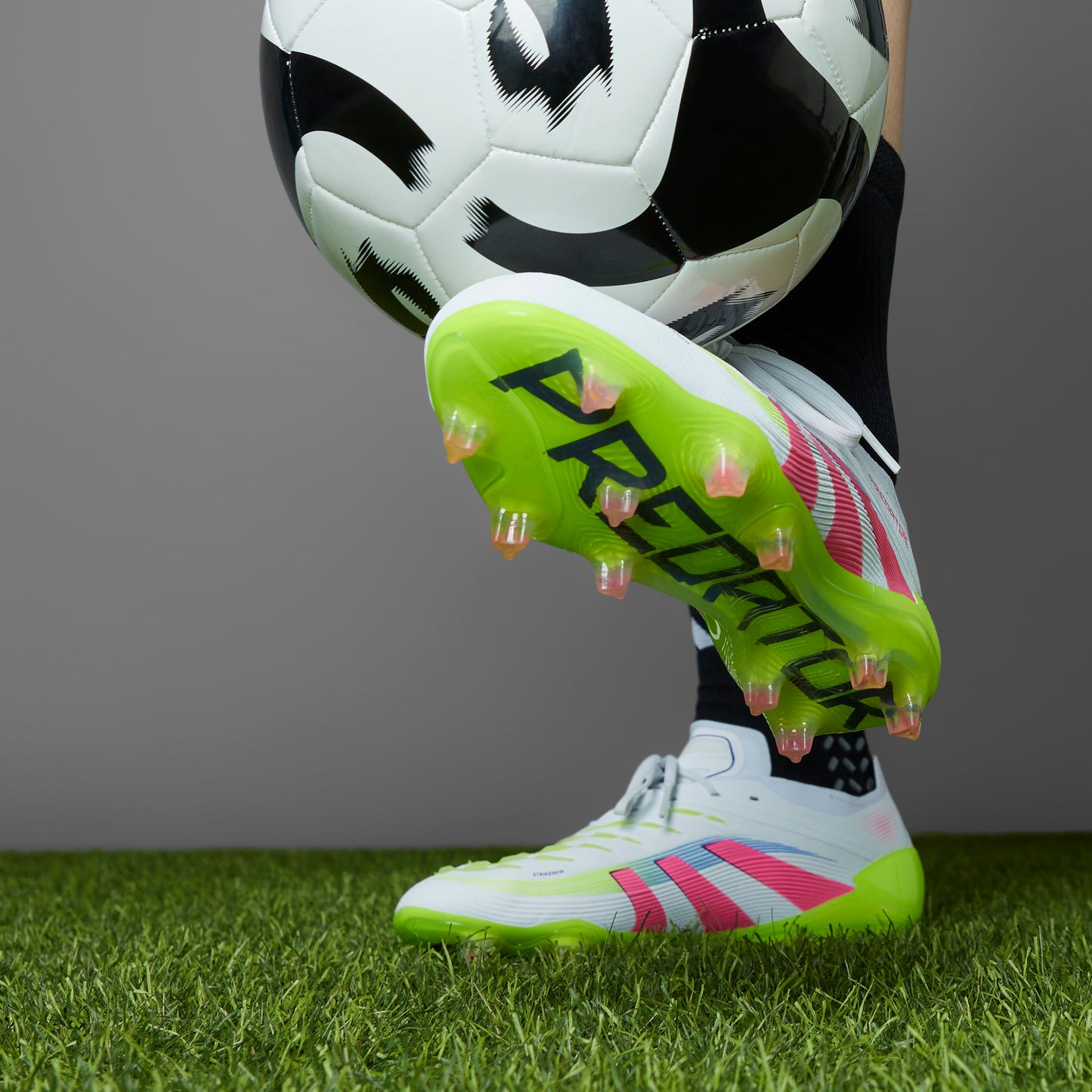 adidas Predator Elite FG - Cloud White / Lucid Pink / Lucid Lemon