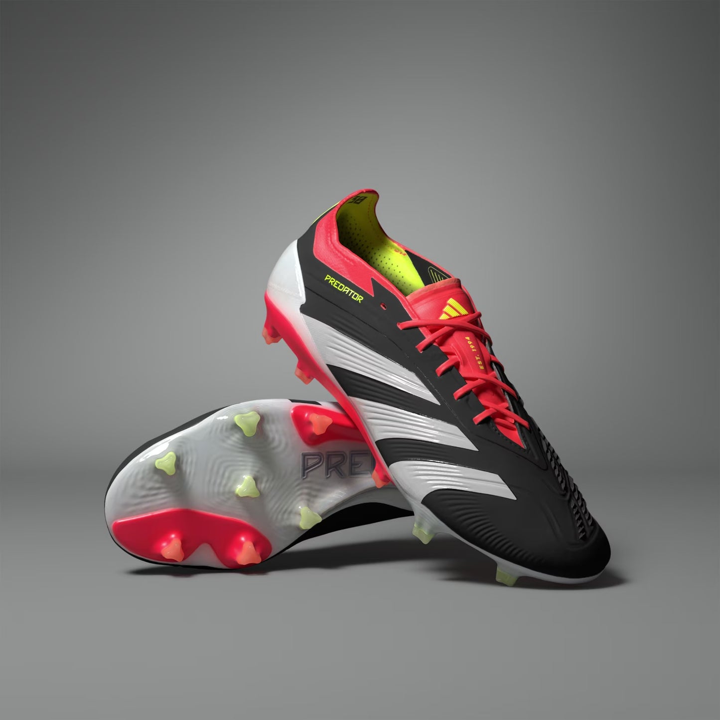 adidas Predator 24 Elite FG - Core Black/Cloud White/Solar Red