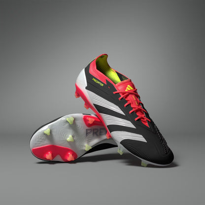 adidas Predator 24 Elite FG - Core Black/Cloud White/Solar Red