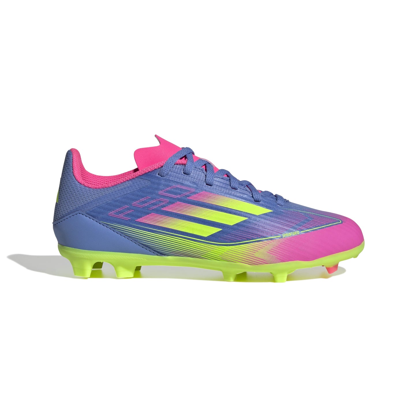 adidas F50 League Kids Multi-Ground - Blue Fusion / Lucid Lemon / Lucid Pink