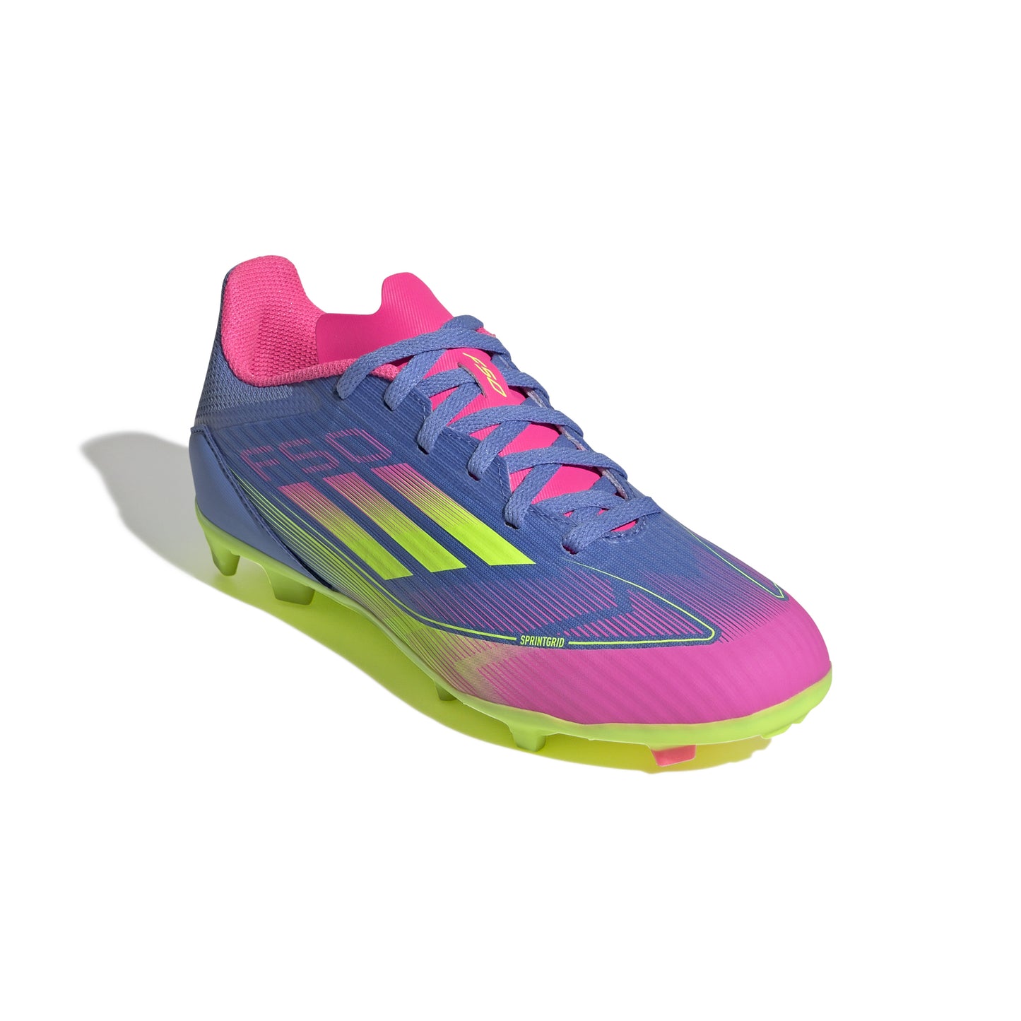 adidas F50 League Kids Multi-Ground - Blue Fusion / Lucid Lemon / Lucid Pink