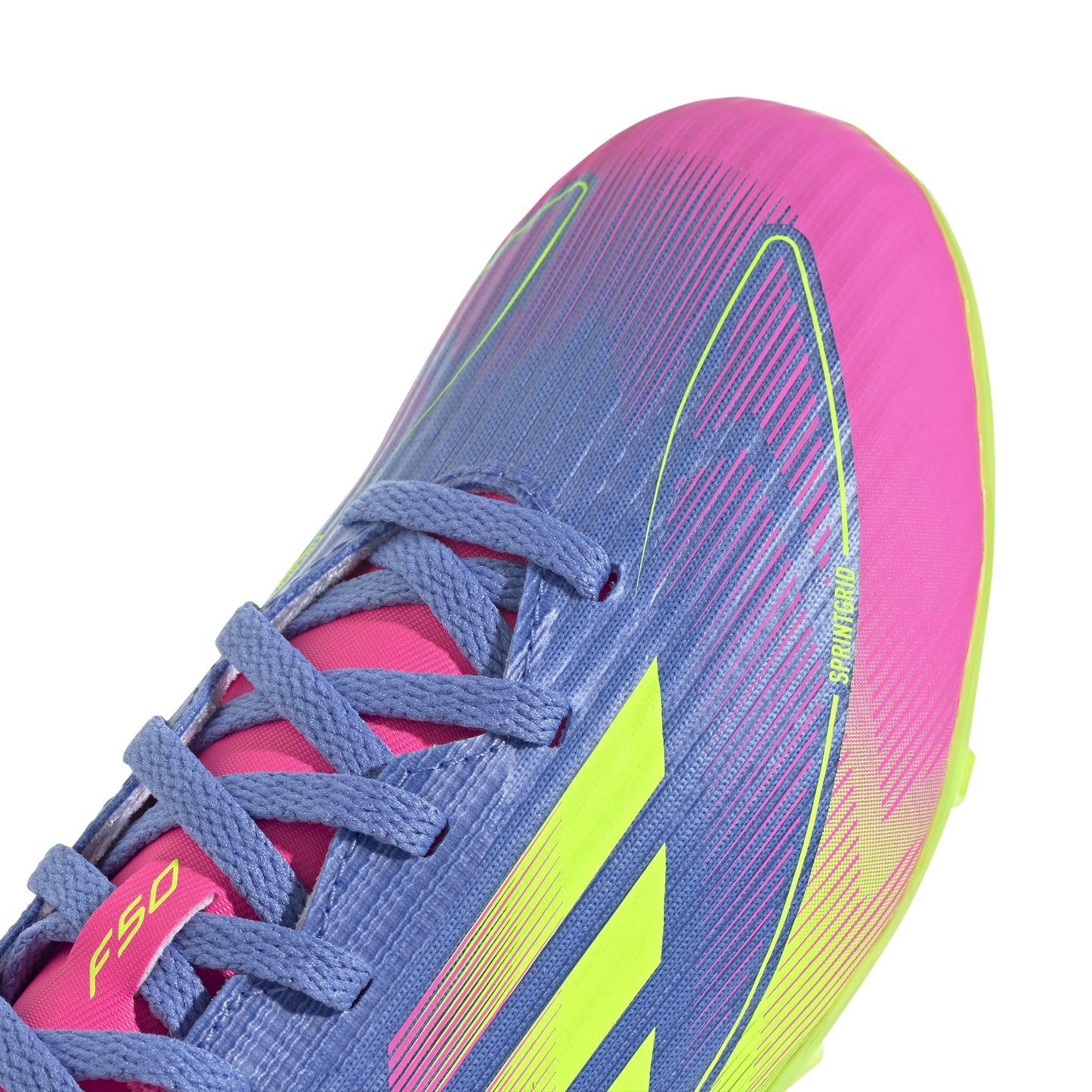 adidas F50 League Kids Multi-Ground - Blue Fusion / Lucid Lemon / Lucid Pink