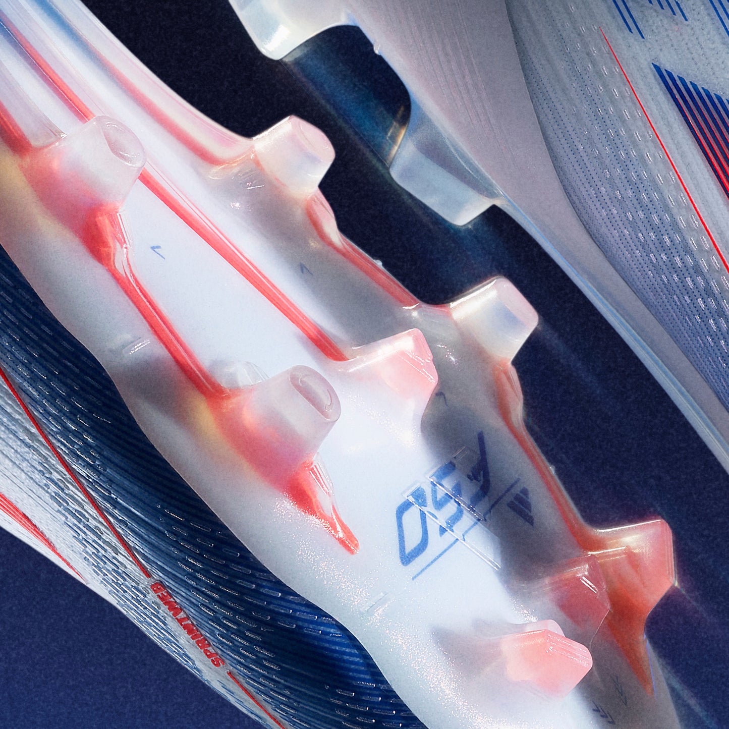 adidas F50 Elite Laceless FG - Cloud White / Solar Red / Lucid Blue