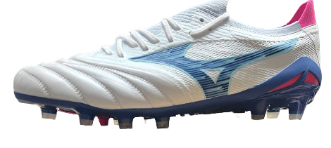 Mizuno Morelia Neo IV Beta Elite FG - White / Tanager Turquoise / Pink Tetra