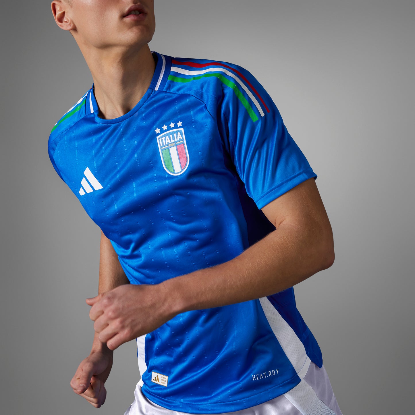 adidas Italy 24 Home Authentic Jersey - Blue