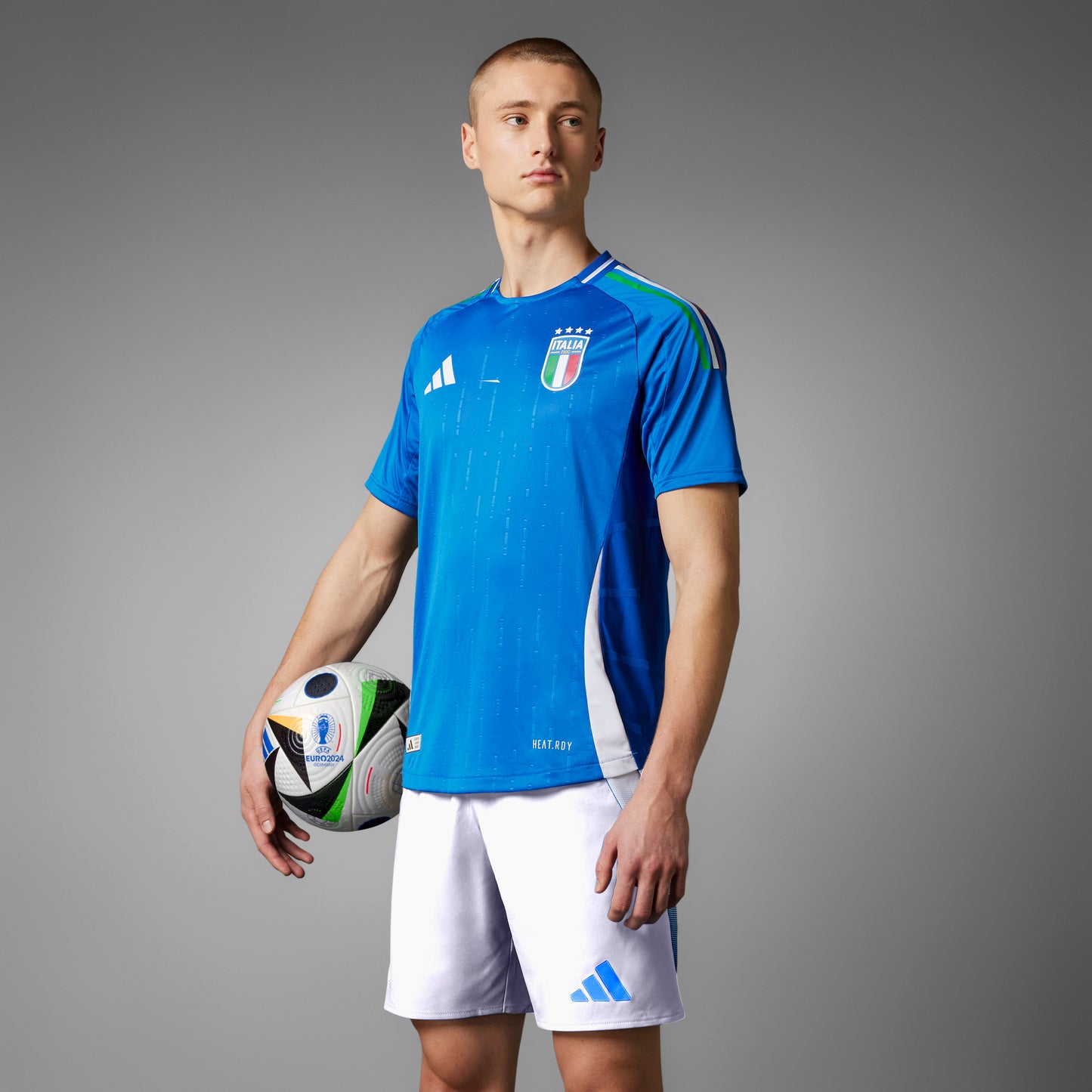 adidas Italy 24 Home Authentic Jersey - Blue