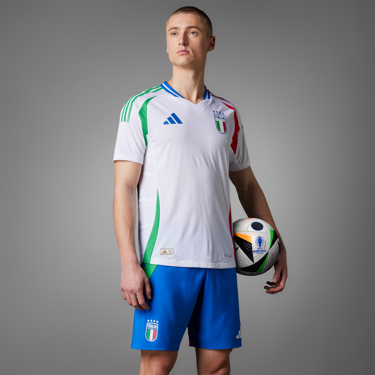 adidas Italy 24 Away Authentic Jersey - White