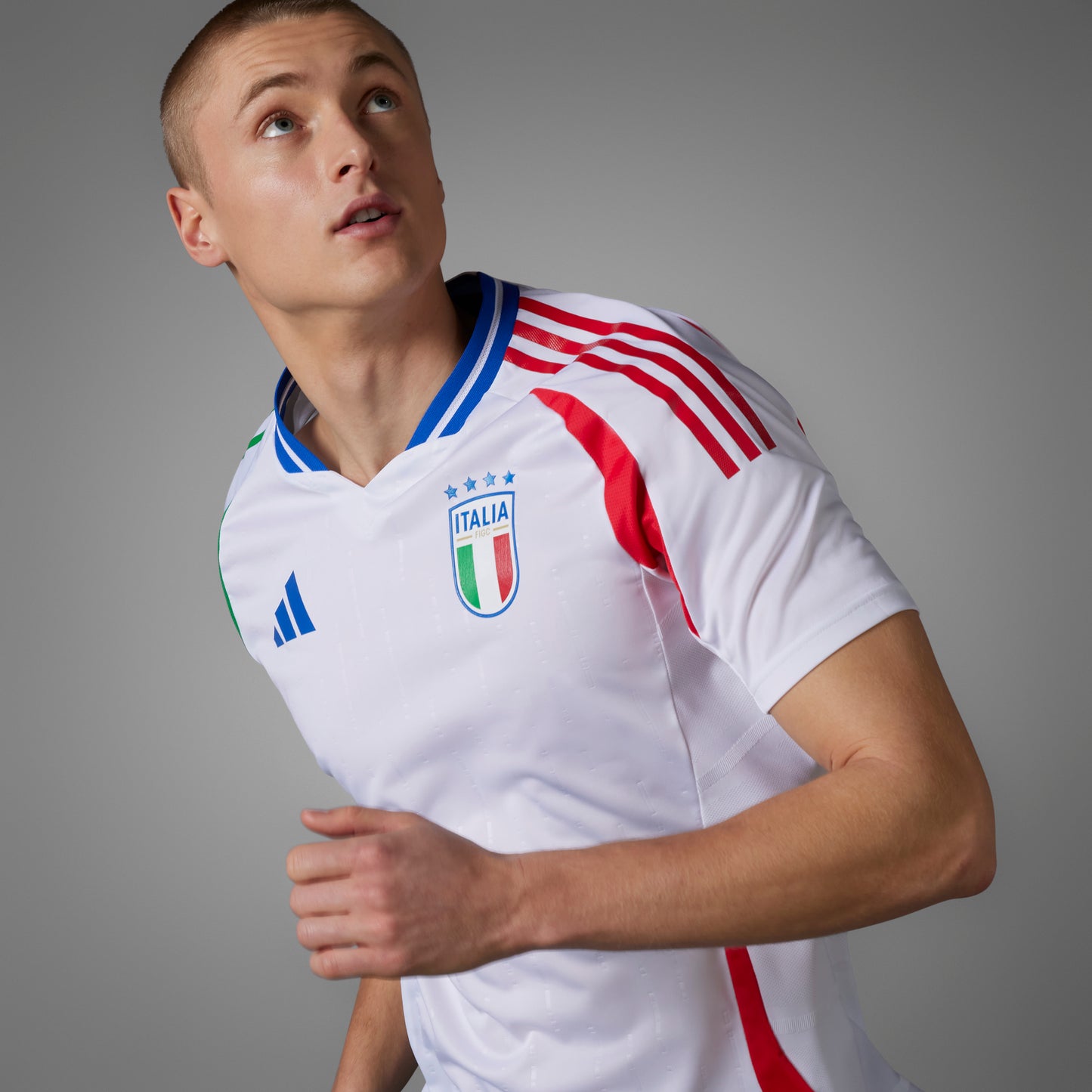 adidas Italy 24 Away Authentic Jersey - White