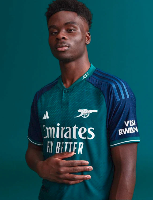 adidas Arsenal FC 23-24 3rd Jersey - Rich Green / Collegiate Navy