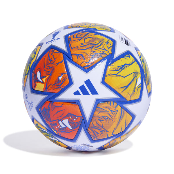 adidas UCL Pro 23-24 Knockout Ball - White/Glow Blue/Flash Orange