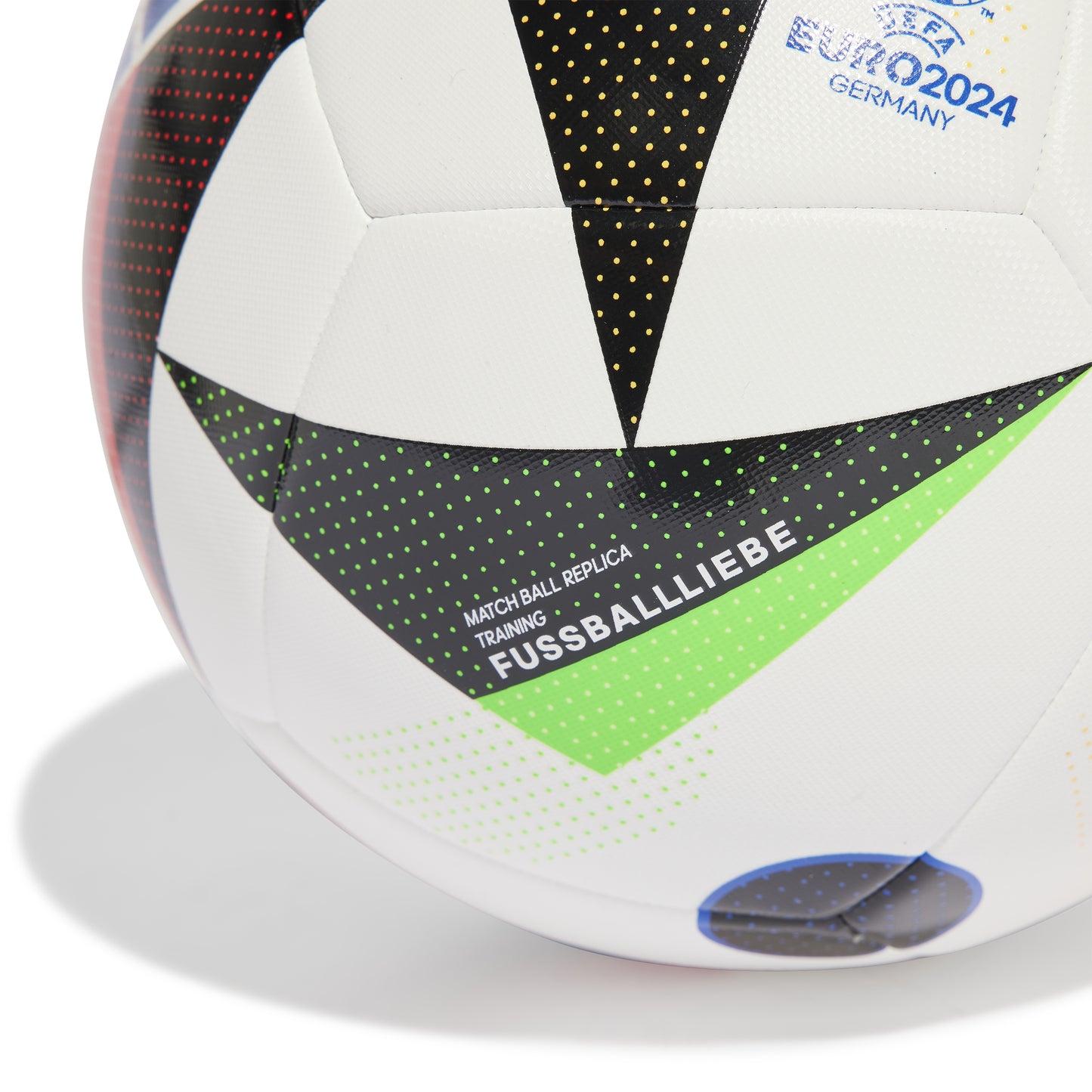 adidas Euro 24 Training Football - White/Black/Glow Blue