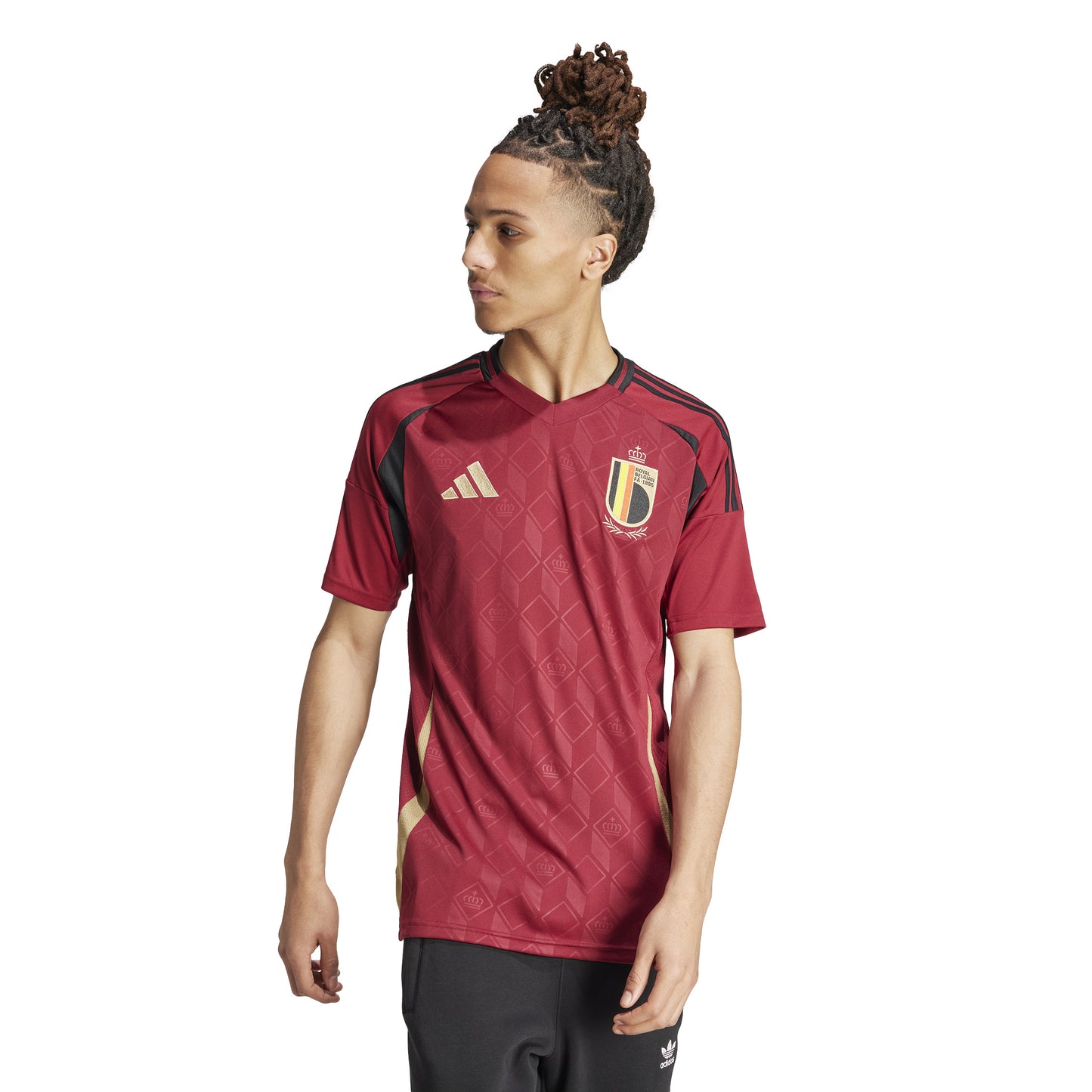 adidas Belgium 24 Home Jersey - Team Coll Burgundy