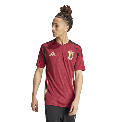 adidas Belgium 24 Home Jersey - Team Coll Burgundy