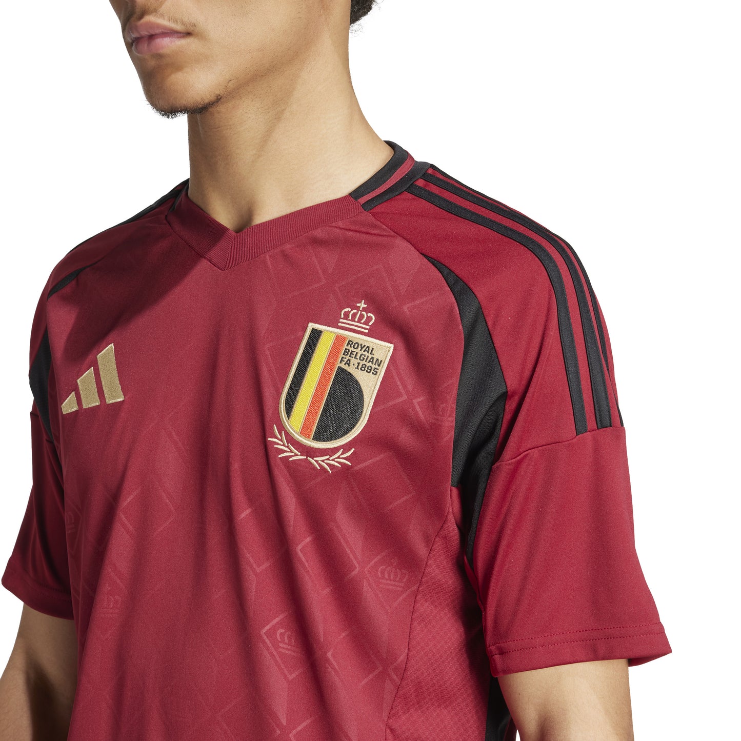 adidas Belgium 24 Home Jersey - Team Coll Burgundy