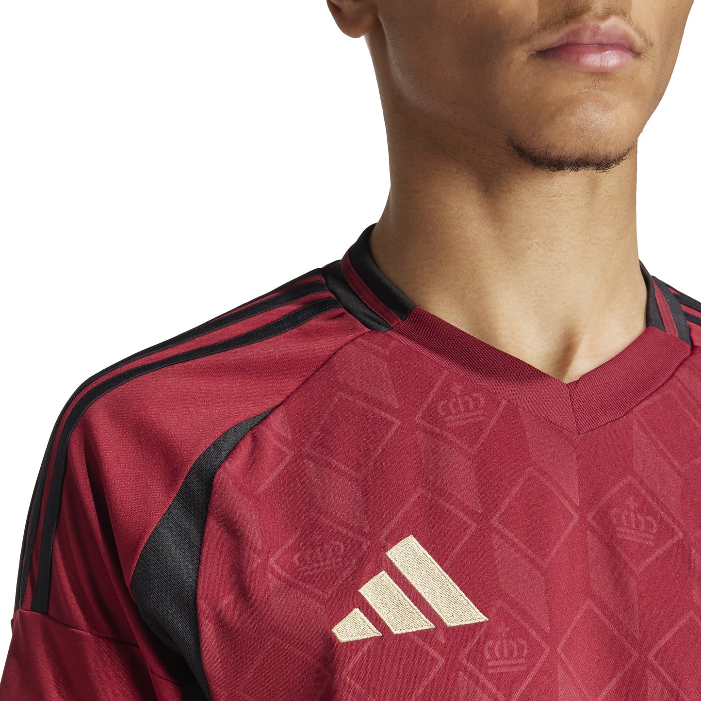 adidas Belgium 24 Home Jersey - Team Coll Burgundy