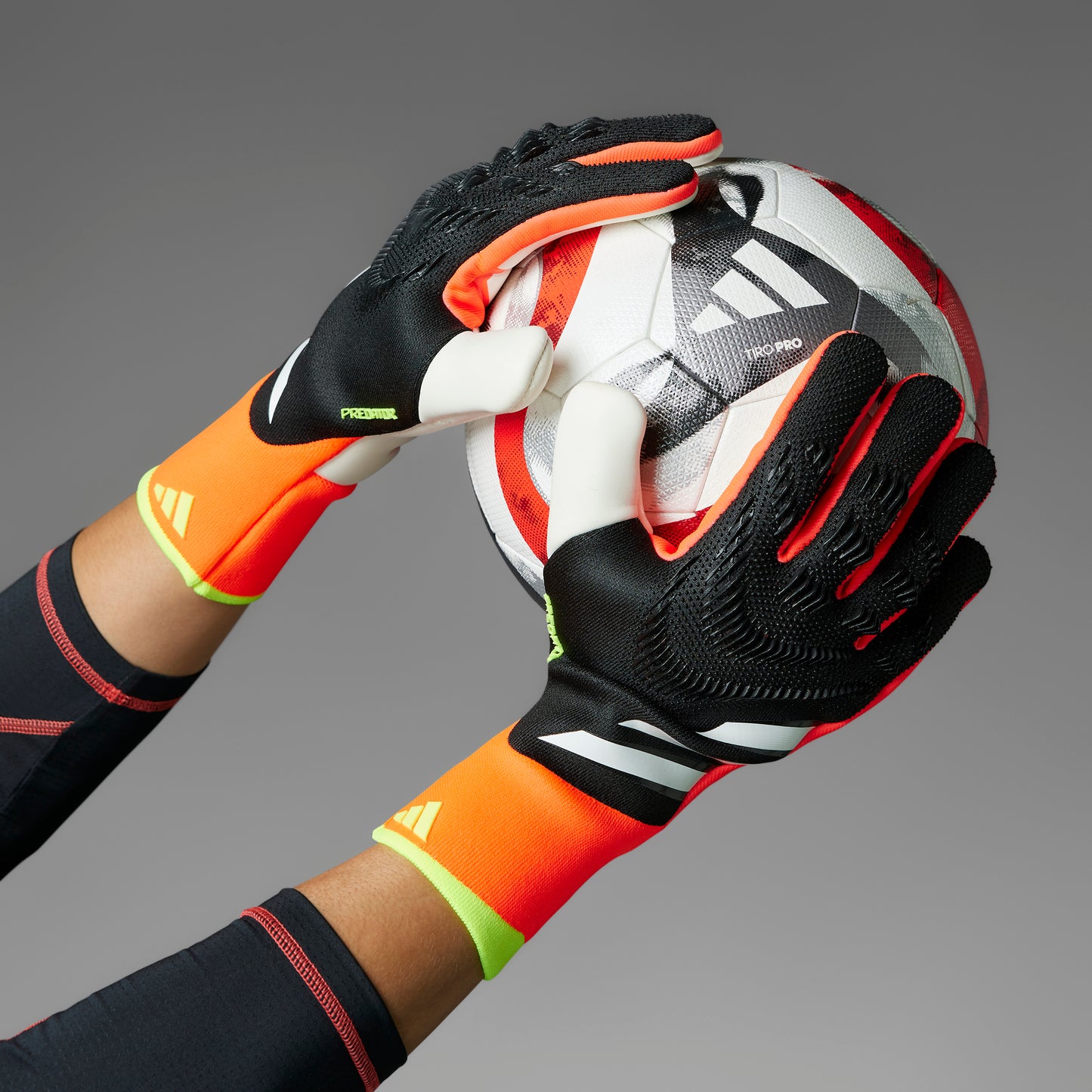 adidas Predator Pro Gloves - Black/Solar Red/Solar Yellow
