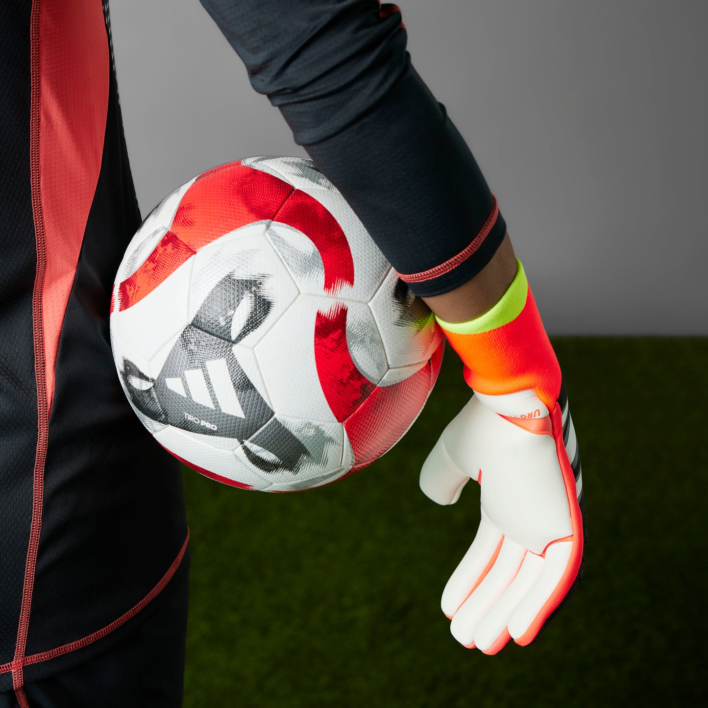 adidas Predator Pro Gloves - Black/Solar Red/Solar Yellow