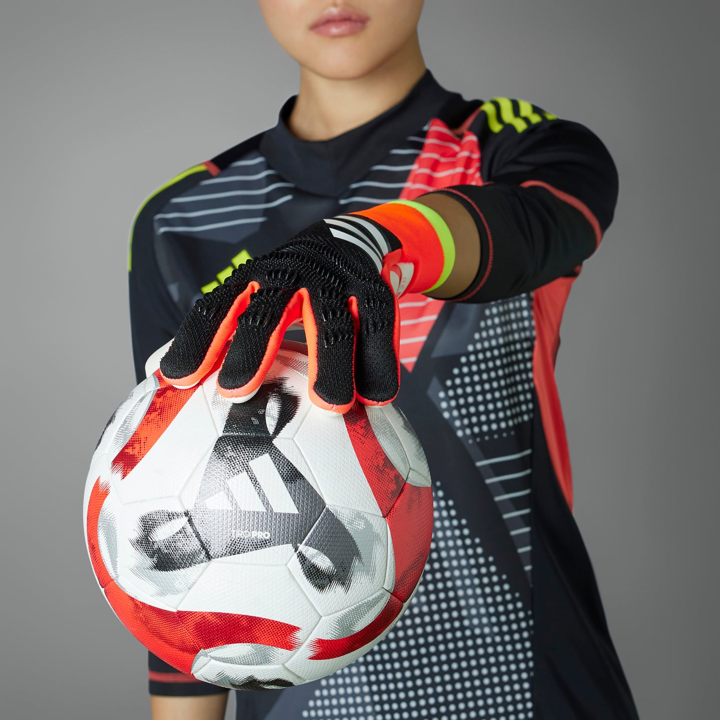 adidas Predator Pro Gloves - Black/Solar Red/Solar Yellow