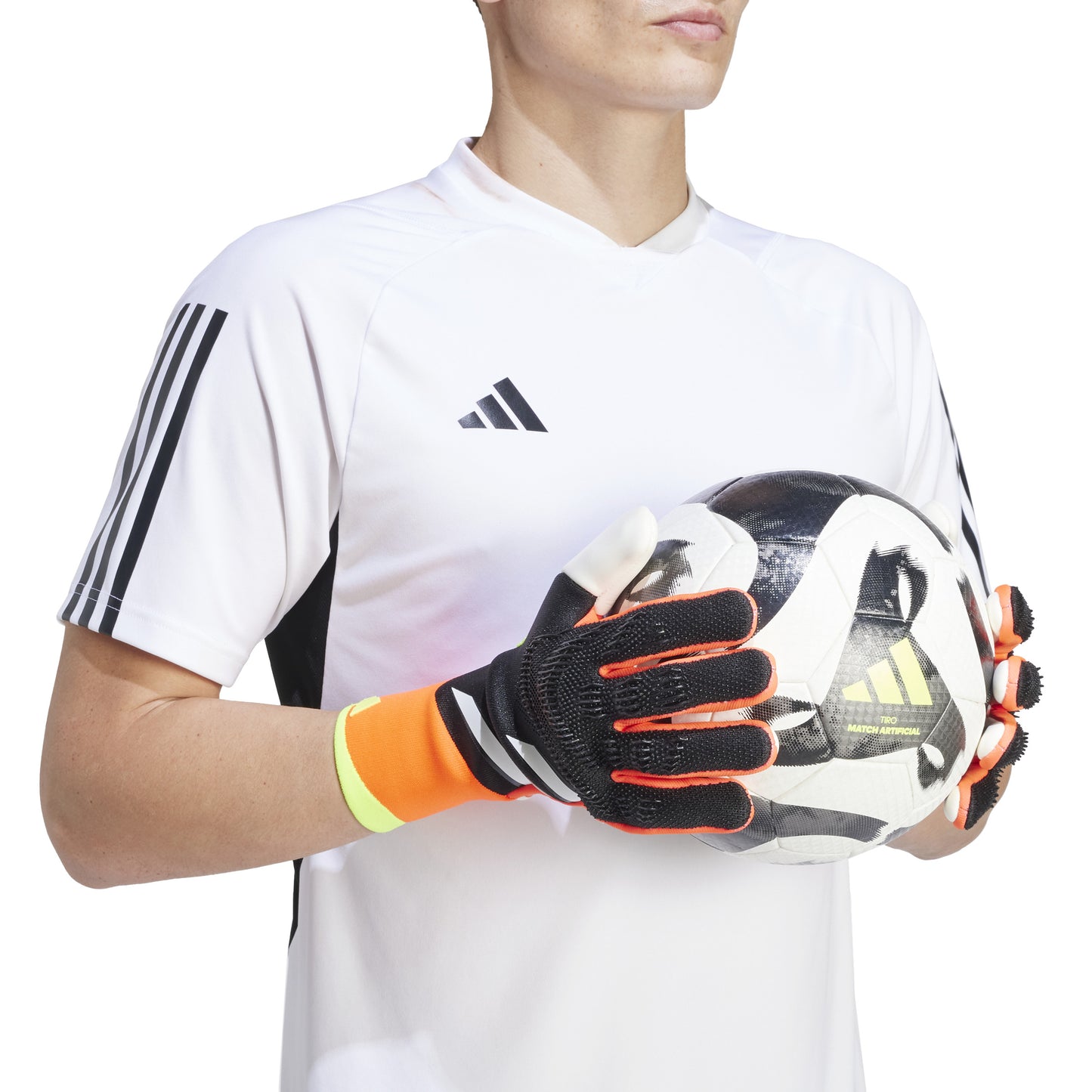adidas Predator Pro Gloves - Black/Solar Red/Solar Yellow