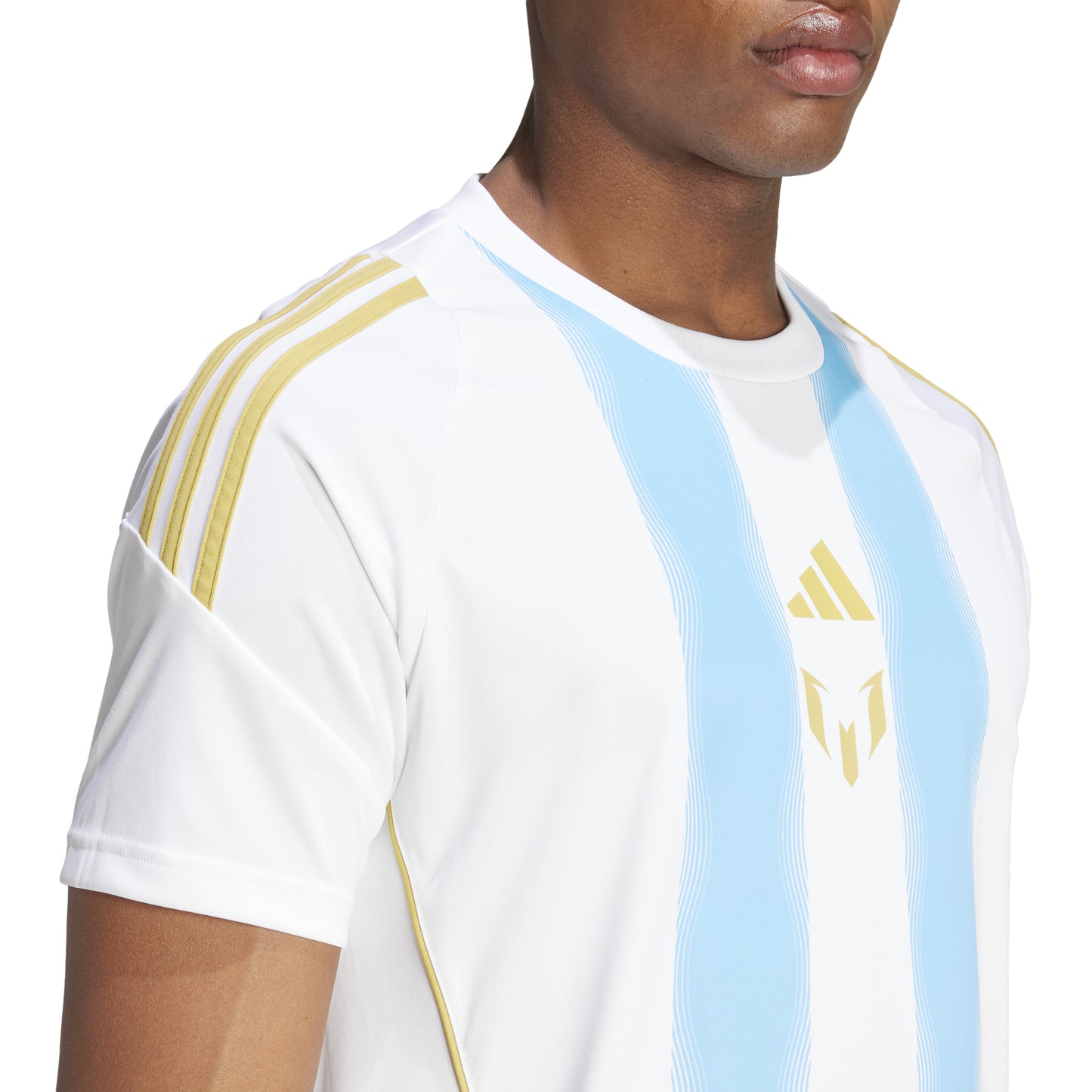 adidas Pitch 2 Street Messi Training Jersey - White/Semi Blue Burst