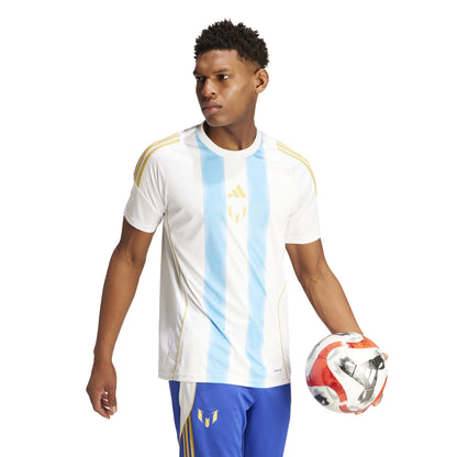 adidas Pitch 2 Street Messi Training Jersey - White/Semi Blue Burst