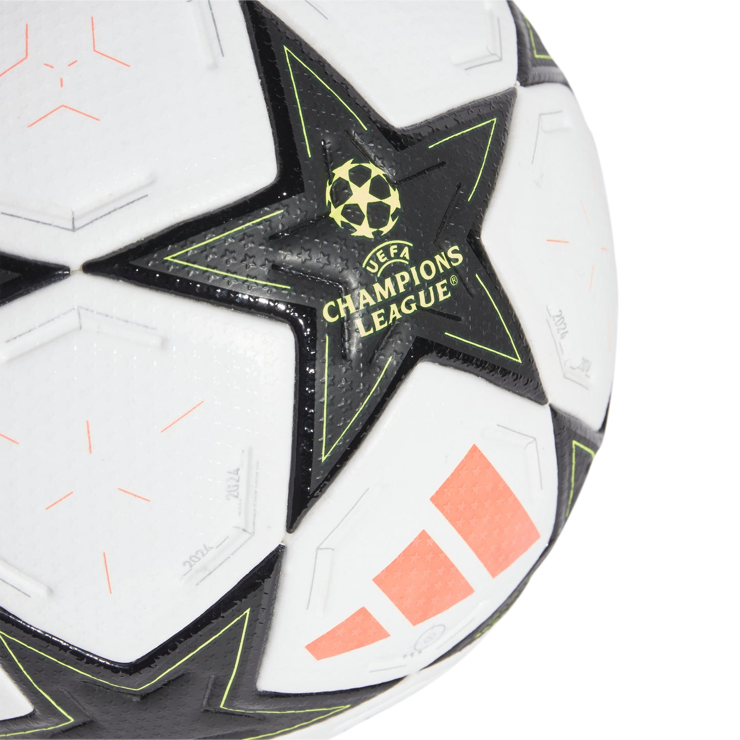 adidas UCL 24-25 Pro ball Group Stage - White / Aurora Black / Platinum Metallic / Team Solar Yellow