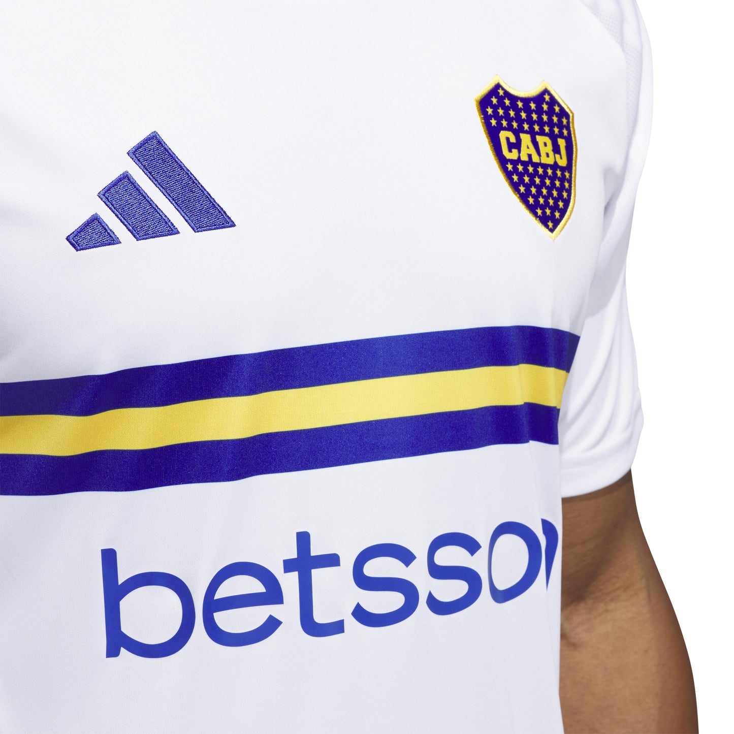 adidas Boca Juniors' 24-25 Away Jersey - White / Semi Lucid Blue / Bold Gold