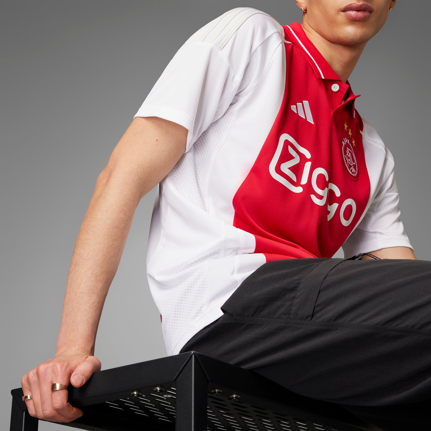 adidas Ajax Amsterdam 24-25 Home Jersey - White/Red