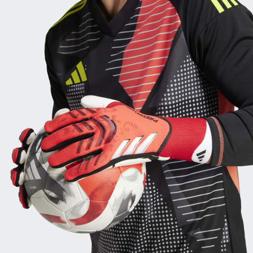 adidas Predator Pro Gloves - Lucid Red / Black / Pure Ruby