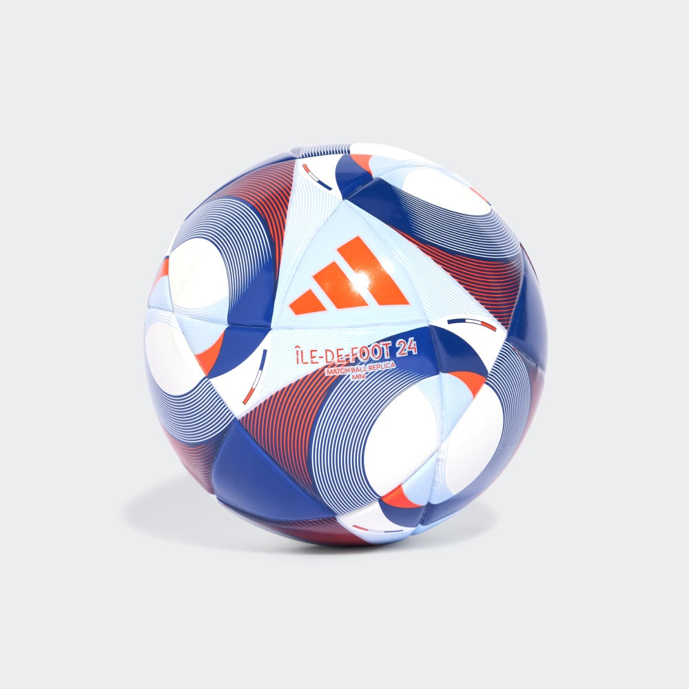 adidas Paris 2024 Olympics Île-De-Foot 24 Mini Ball - White / Solar Red / Clear Sky / Royal Blue