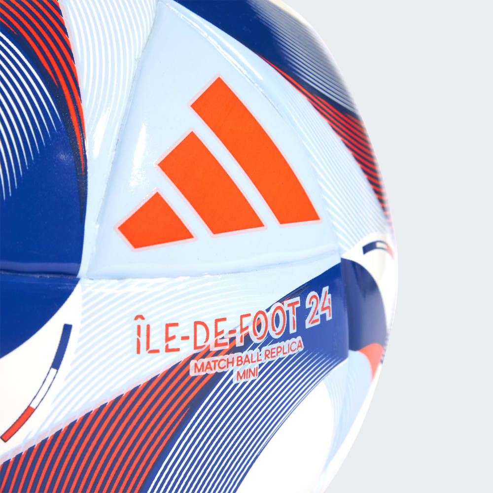 adidas Paris 2024 Olympics Île-De-Foot 24 Mini Ball - White / Solar Red / Clear Sky / Royal Blue