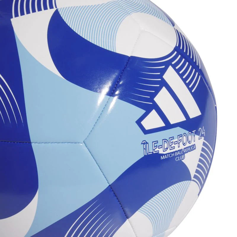 adidas Paris 2024 Olympics Île-De-Foot 24 Club Ball - White / Clear Sky / Royal Blue