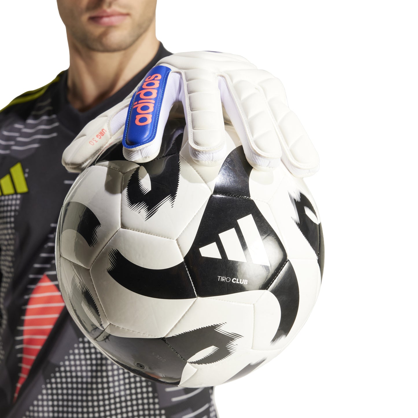 adidas Copa League Goalkeeper Gloves - White / Lucid Blue / Solar Red