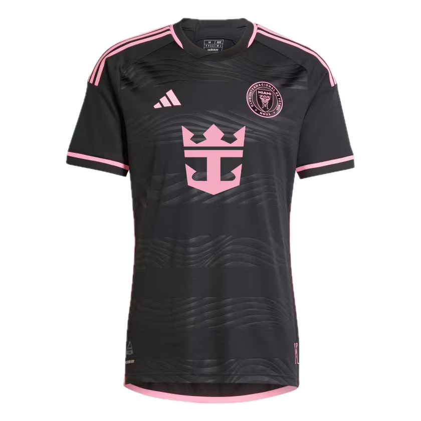 adidas Inter Miami CF 23-24 Away Authentic Jersey - Black/Pink