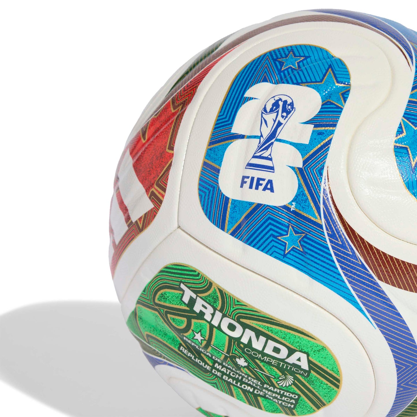 adidas FIFA World Cup 26™ Trionda Competition Ball - White / Solar Blue / Hi-Res Red / Flash Lime