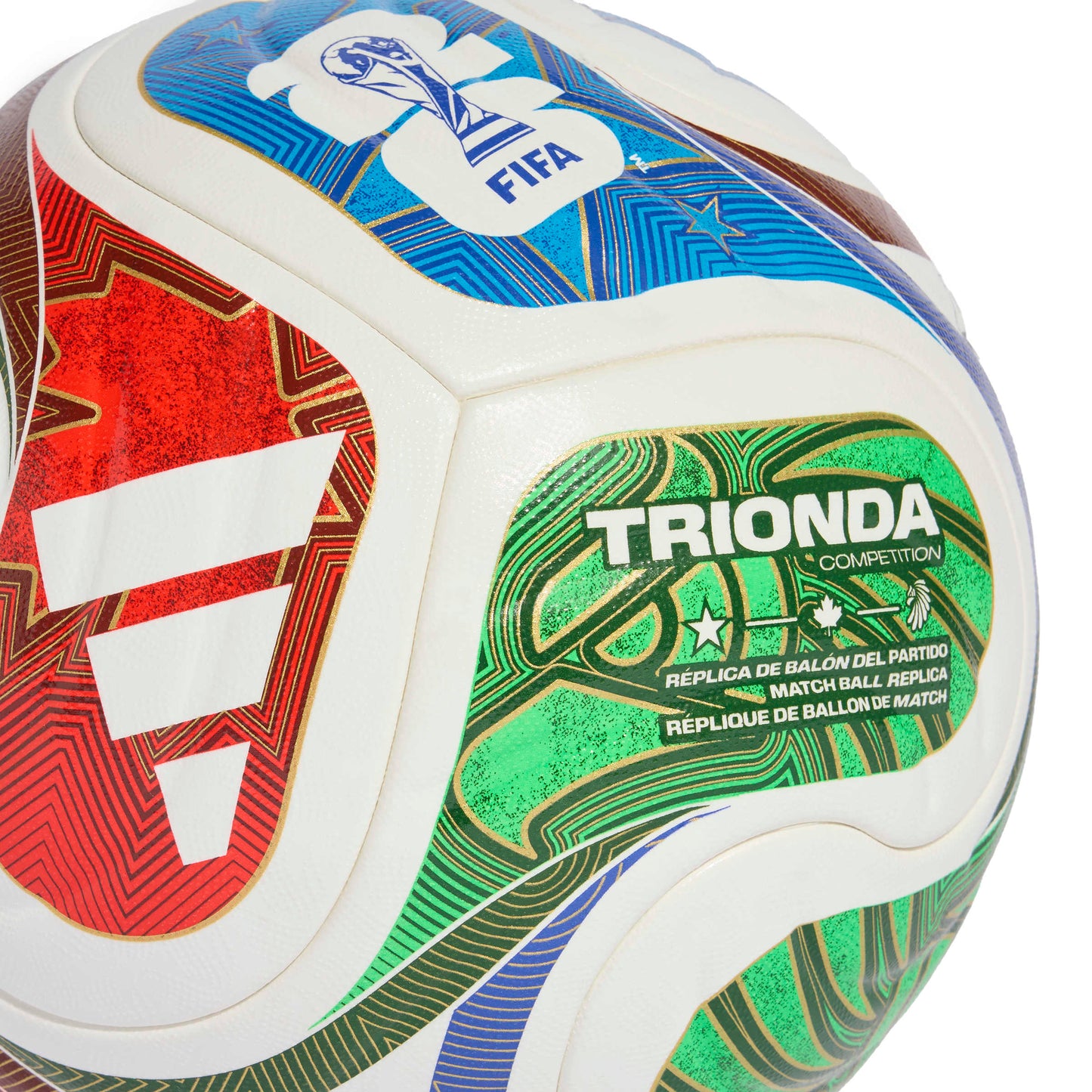 adidas FIFA World Cup 26™ Trionda Competition Ball - White / Solar Blue / Hi-Res Red / Flash Lime